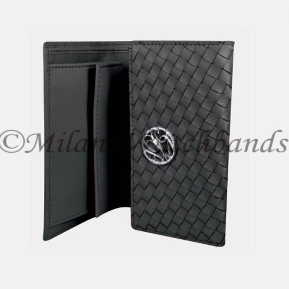 Glam Rock Black High Quality Hand Braided Techno Silk Ladies Wallet - Picture 1 of 5